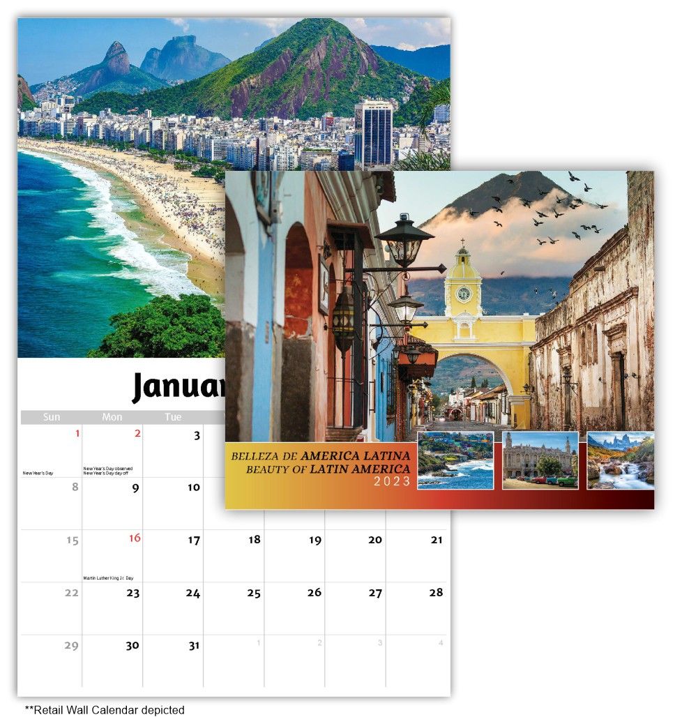 Beauty of Latin America Wall Calendar Quality Wall Calendar Gift - 2023 Beauty of Latin America Wall Calendar