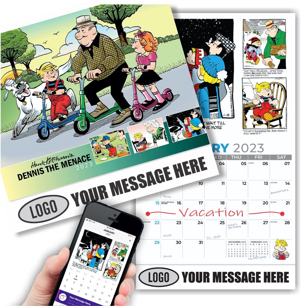 Dennis the Menace Wall Calendar Quality Wall Calendar Gift - Dennis the Menace Wall Calendar