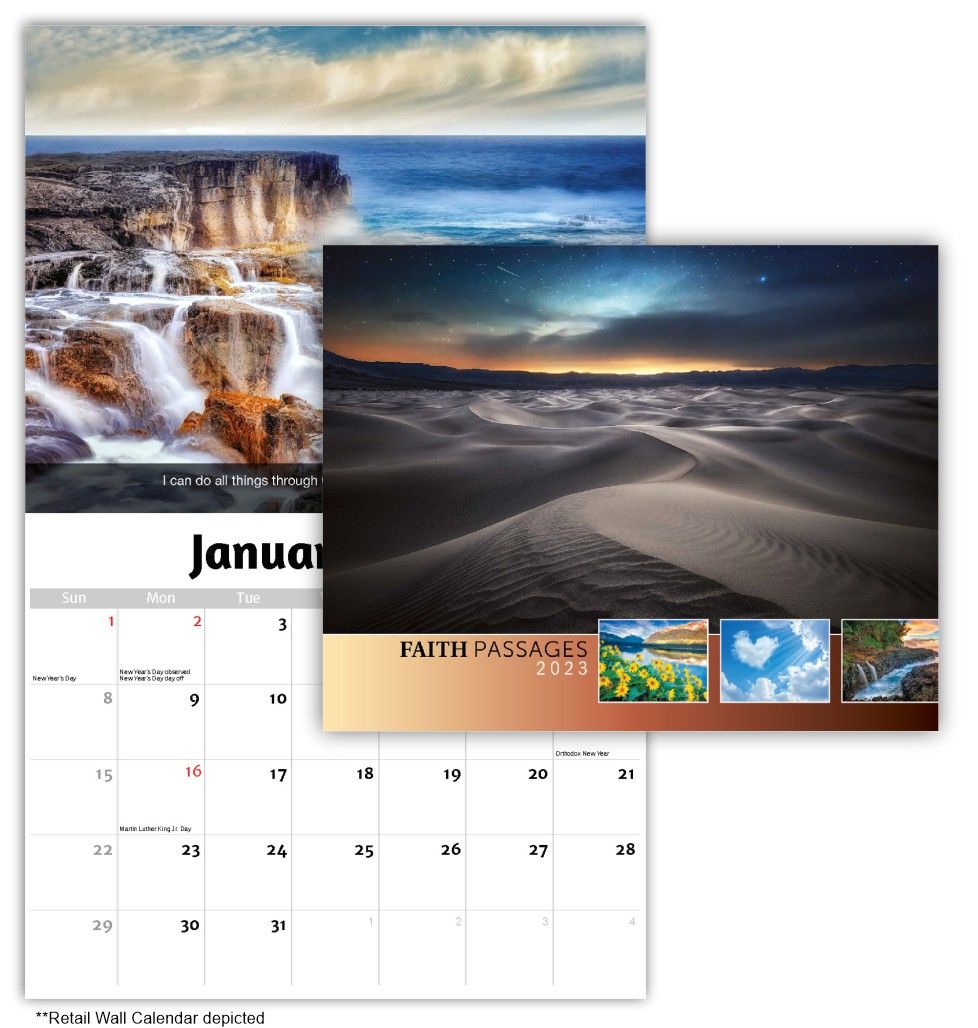 Faith Passages Wall Calendar Quality Wall Calendar Gift - Faith Passages Wall Calendar