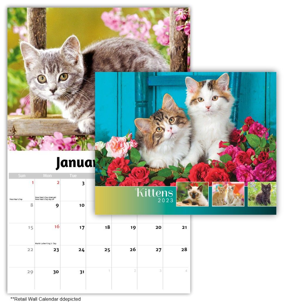 Kittens Wall Calendar Quality Wall Calendar Gift - Kittens Wall Calendar