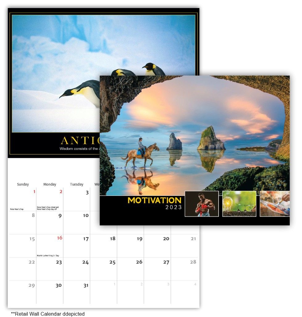 Motivation Wall Calendar Quality Wall Calendar Gift - Motivation Wall Calendar