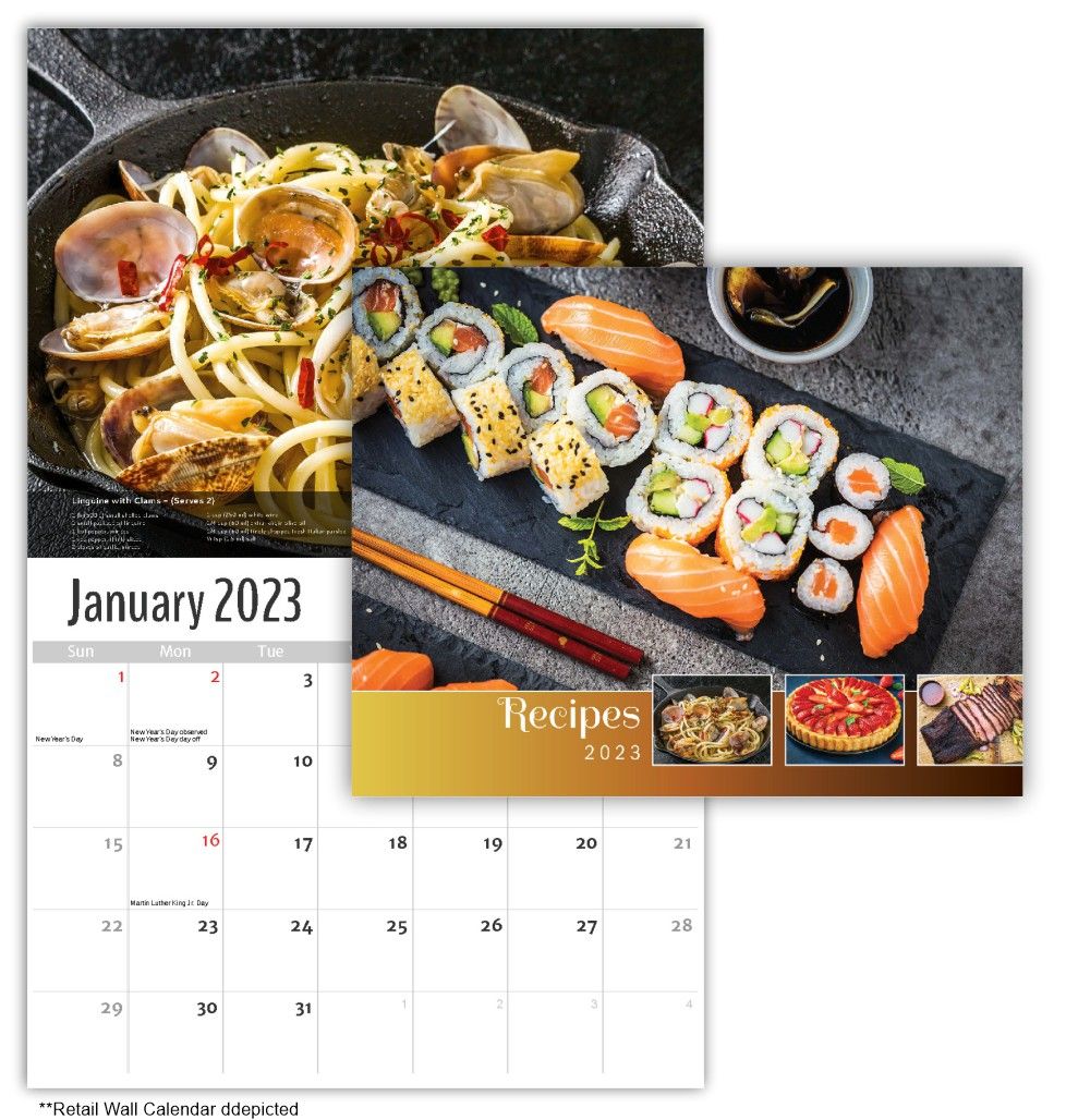 Recipes Wall Calendar Recipes Wall Calendar - Quality Wall Calendar Gift