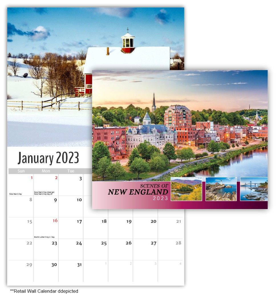 Scenes of New England Wall Calendar Scenes of New England Wall Calendar - Quality Wall Calendar Gift