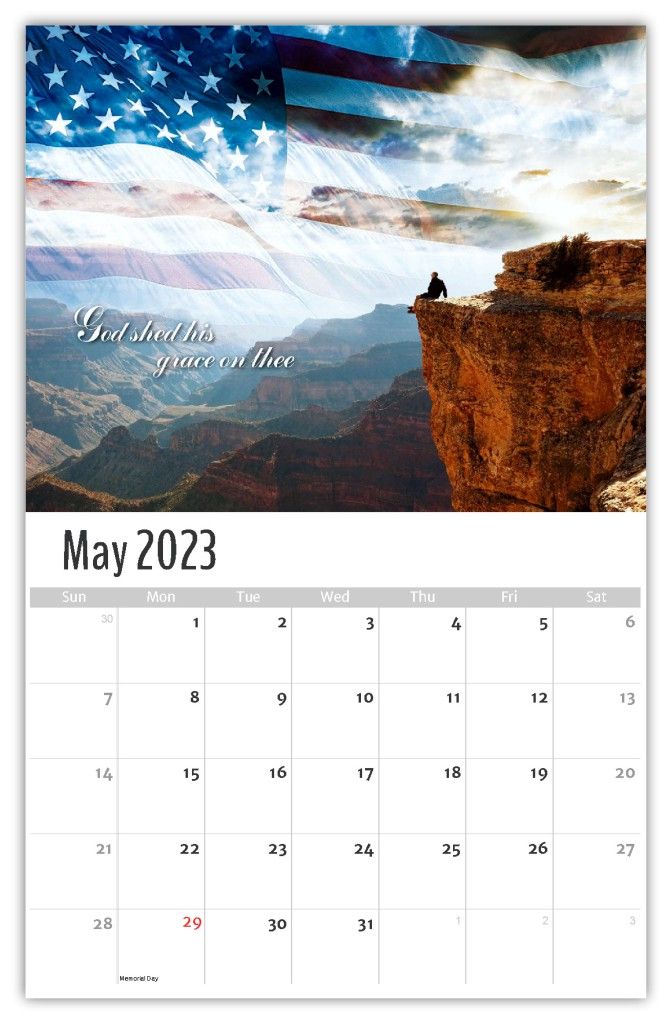 2023 Wall Calendar | America the Beautiful | US Patriotism