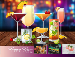 Happy Hour Cocktails Theme Template
