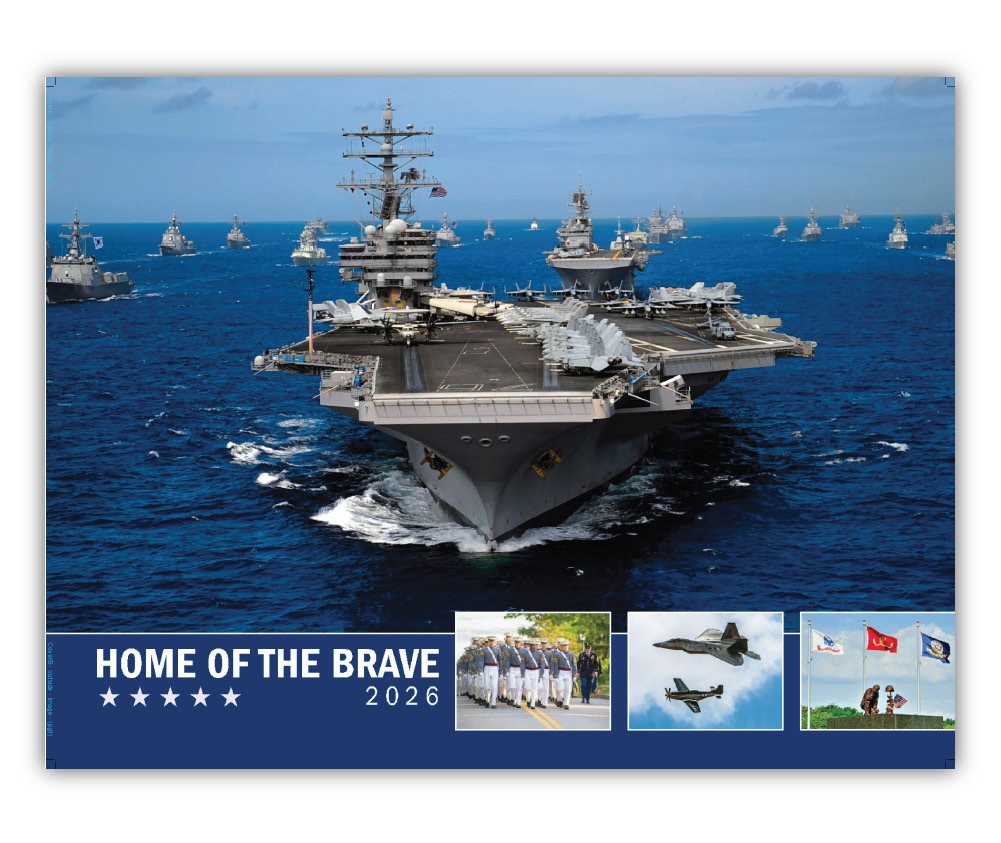Quality Wall Calendar Gift - Home of the Brave 2025 calendar