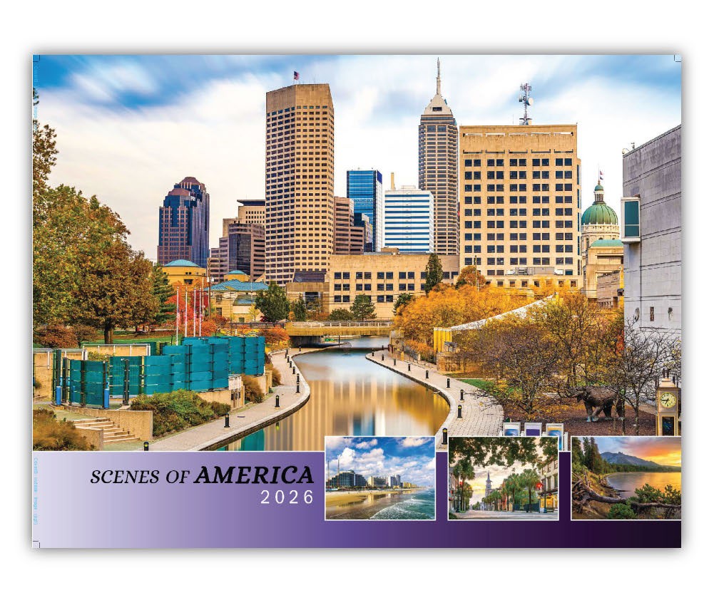 Quality Wall Calendar Gift - Scenes of America 2025 calendar