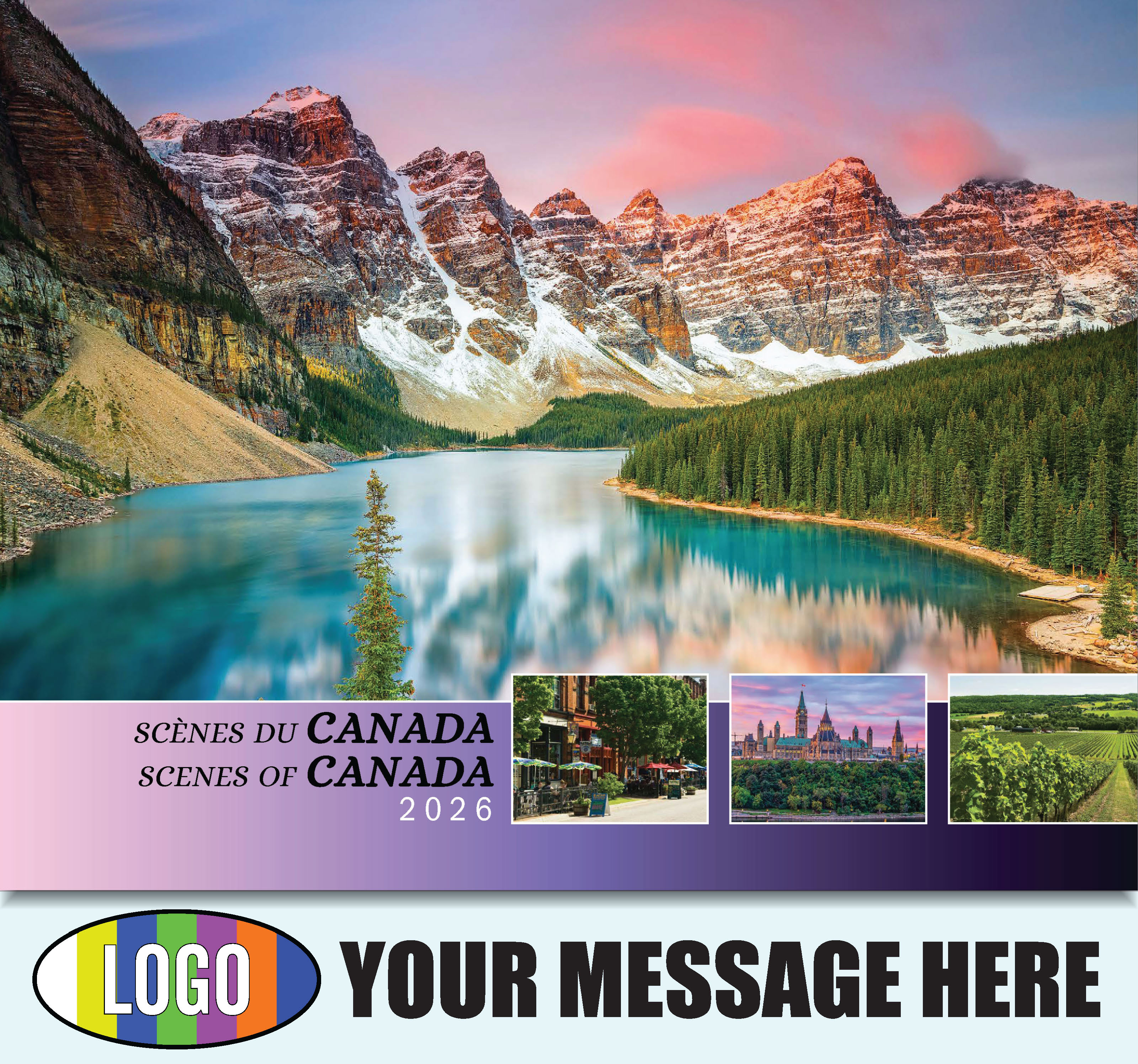 Scenes of Canada Bilingual Business Promotion Calendar