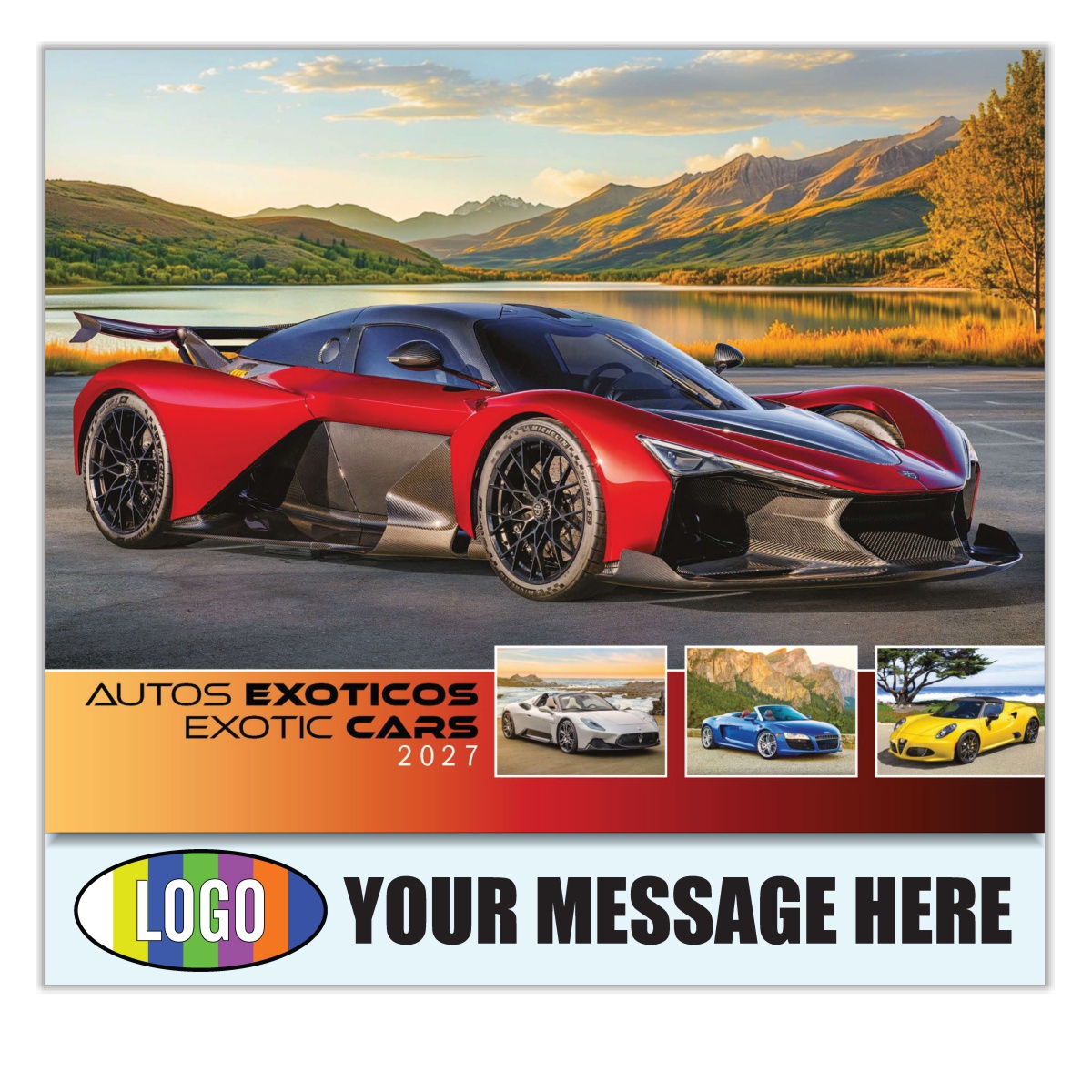 Exotic Cars Bilingual Business Promotion Calendar