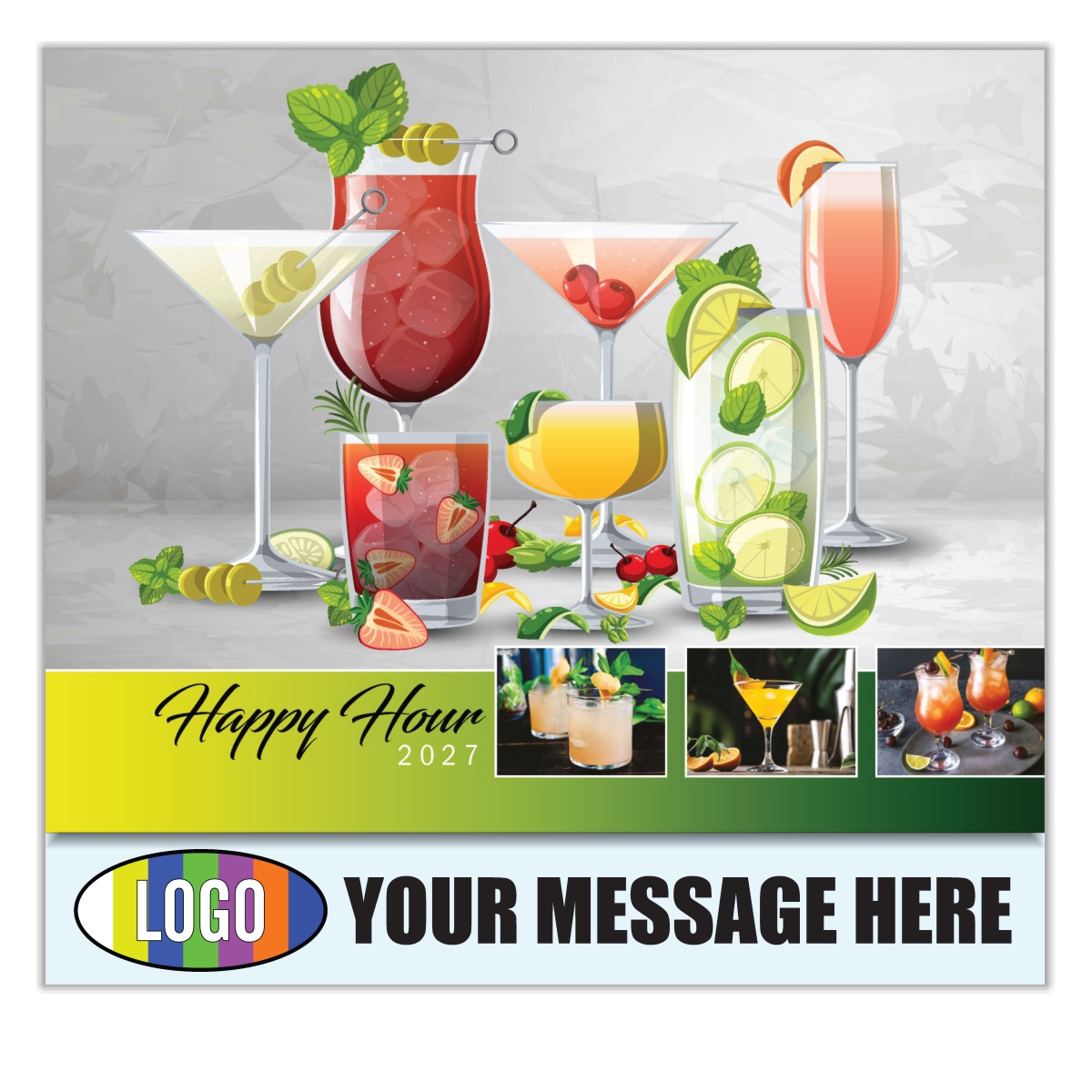 Happy Hour Cocktails Business Promotion Calendar