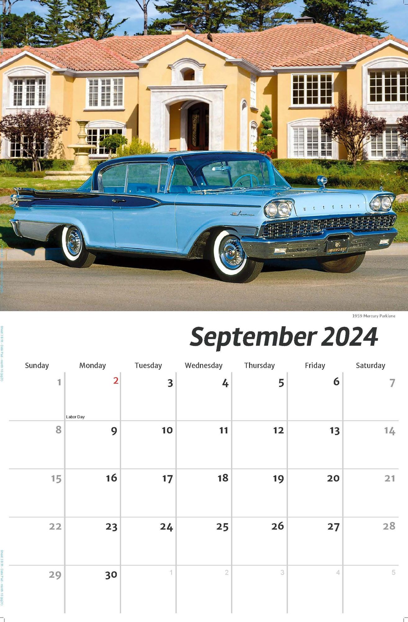 2024 Wall Calendar FORD Cars