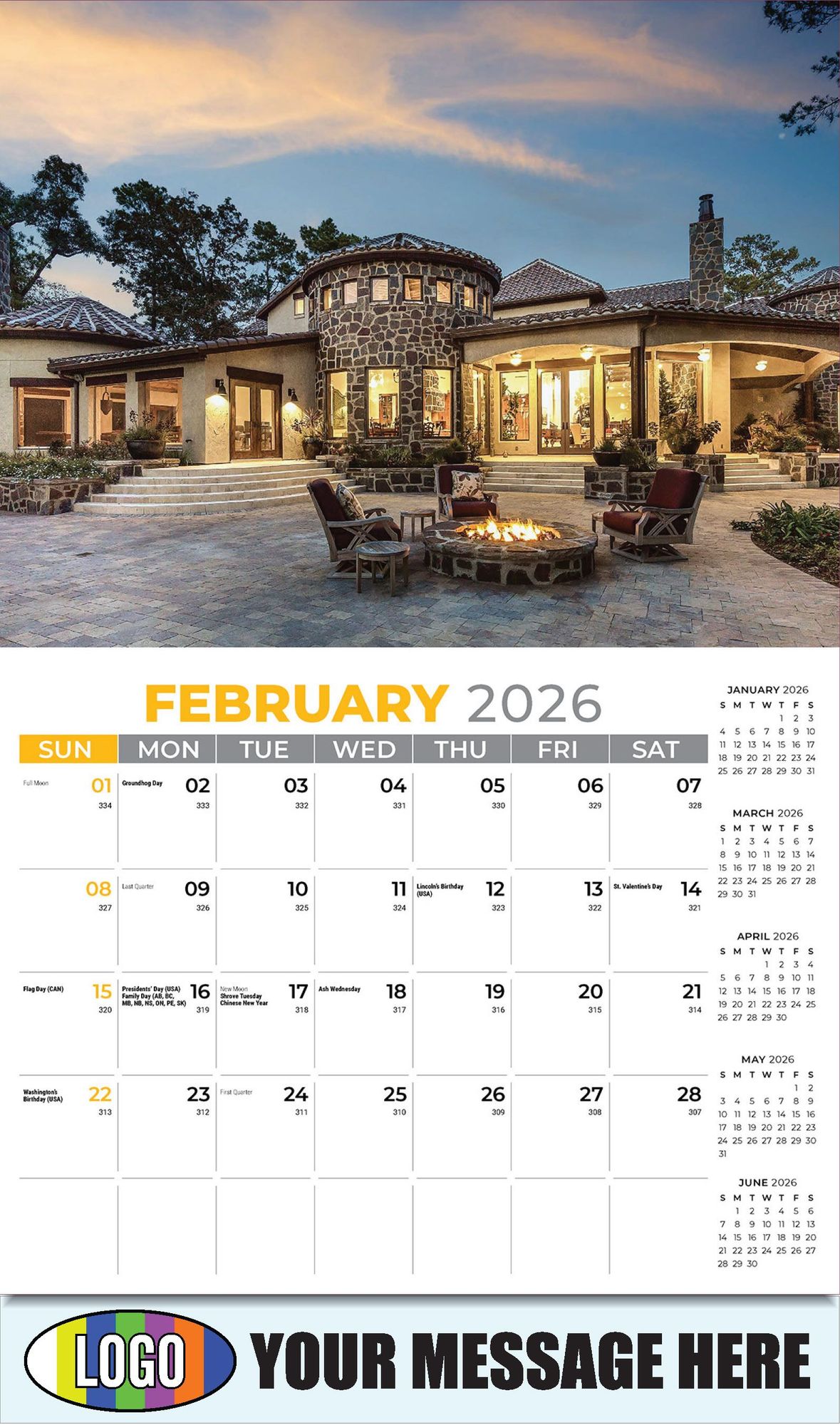 2026 Luxury Homes Business Promotional Calendar