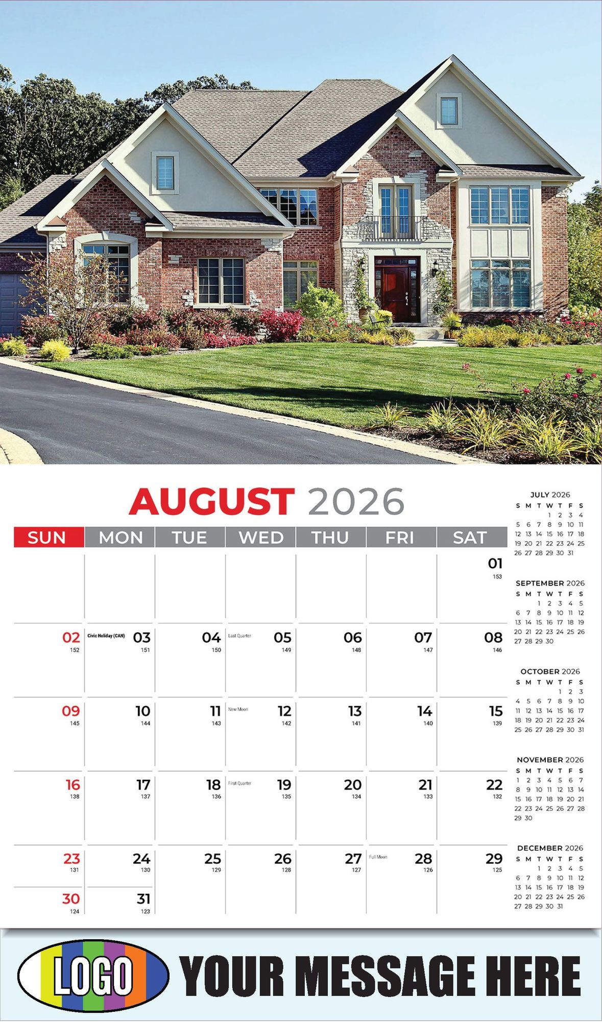 2026 Luxury Homes Business Promotional Calendar
