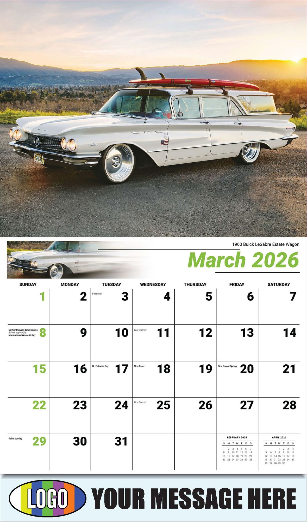 2026 GM Classic Cars Business Promotional Calendar