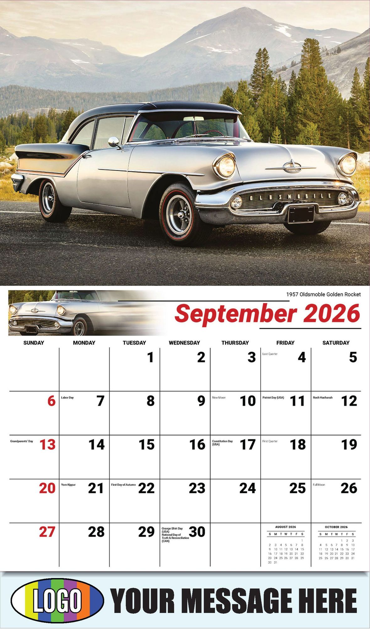2026 GM Classic Cars Business Promotional Calendar