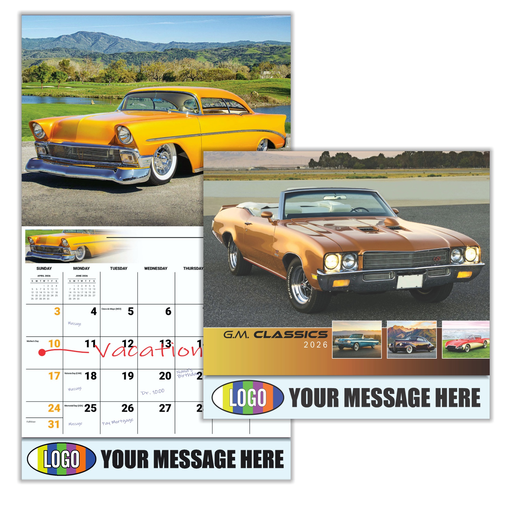 2026 GM Classic Cars Business Promotional Calendar
