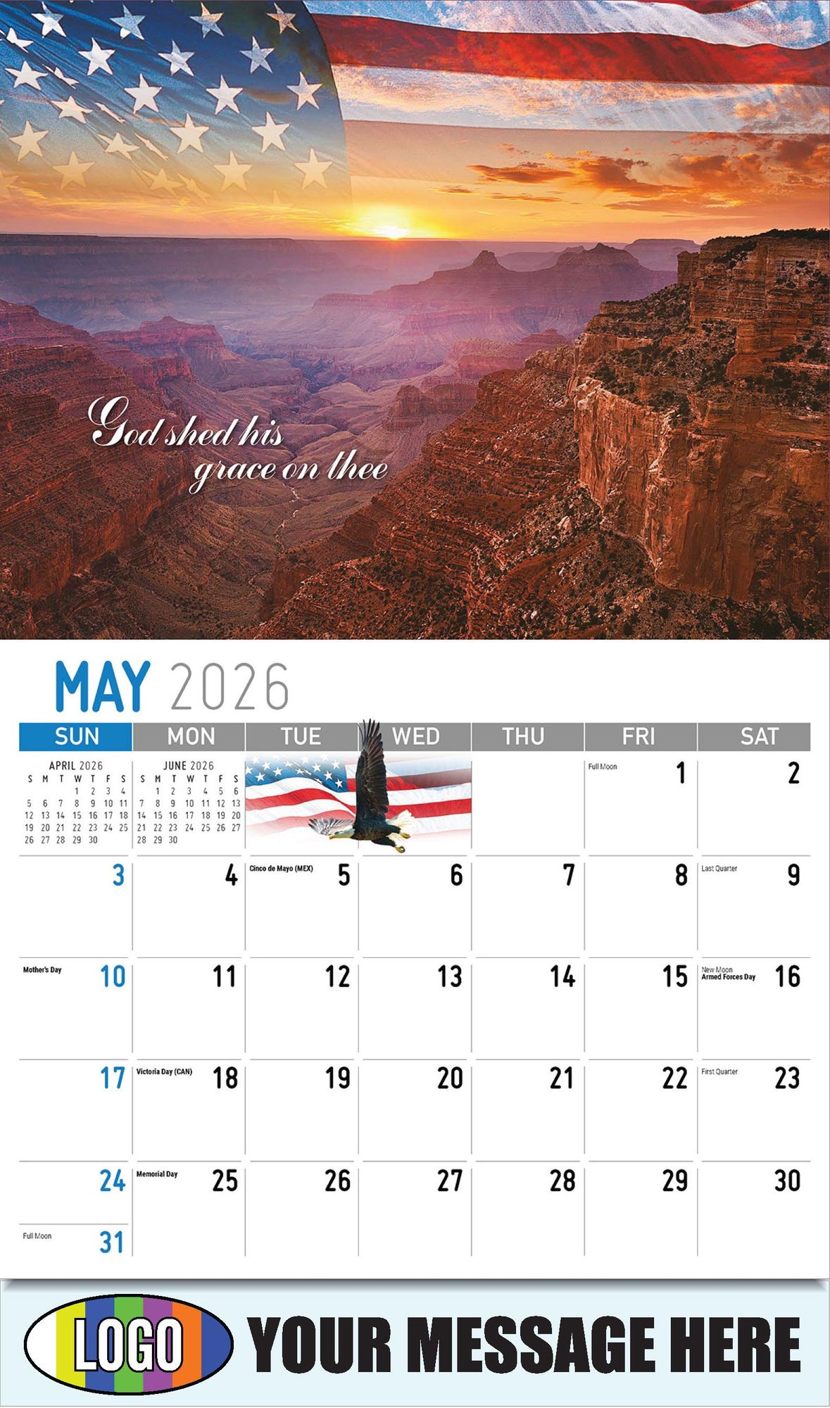 2026 America the Beautiful Business Promotional Calendar