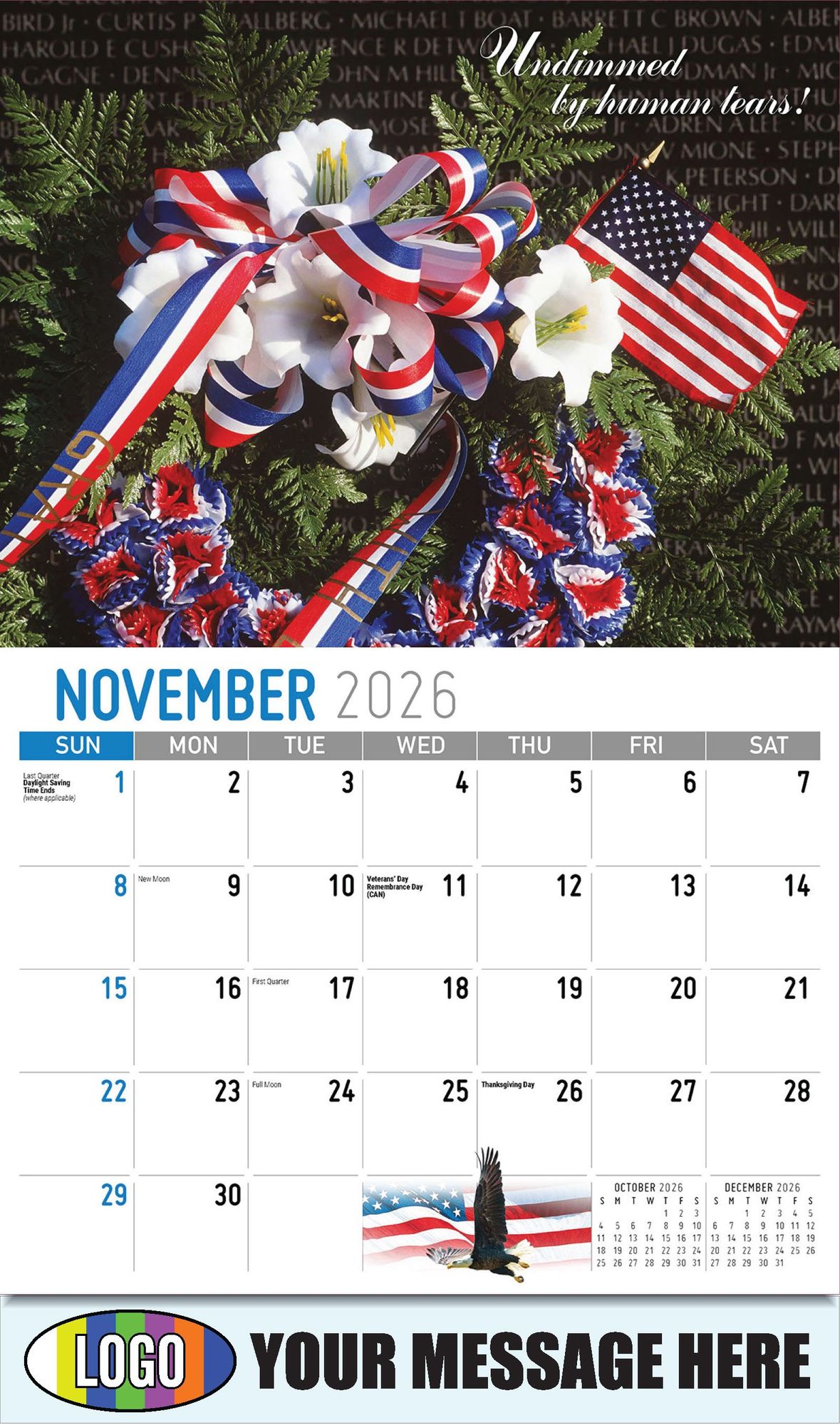 2026 America the Beautiful Business Promotional Calendar