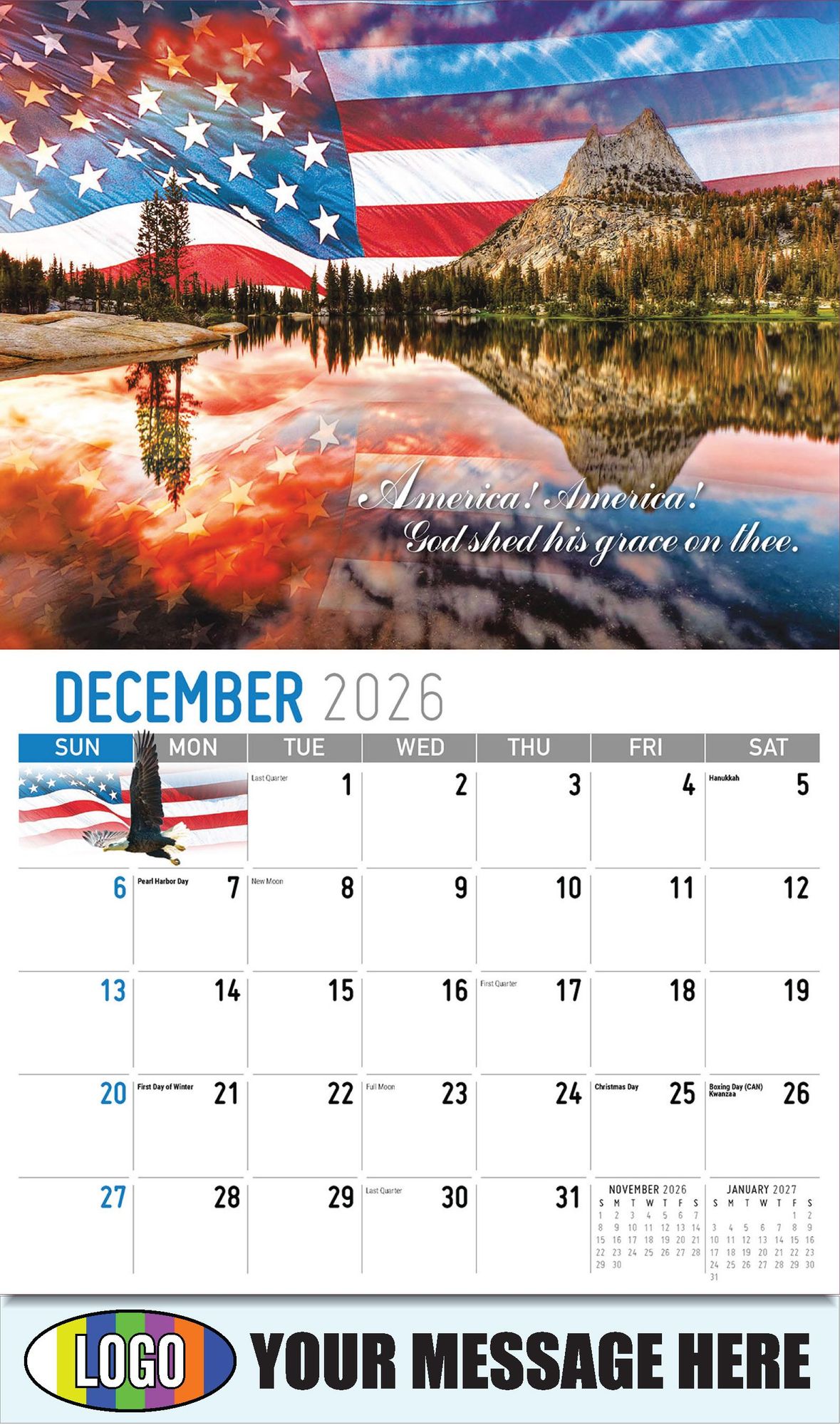 2026 America the Beautiful Business Promotional Calendar