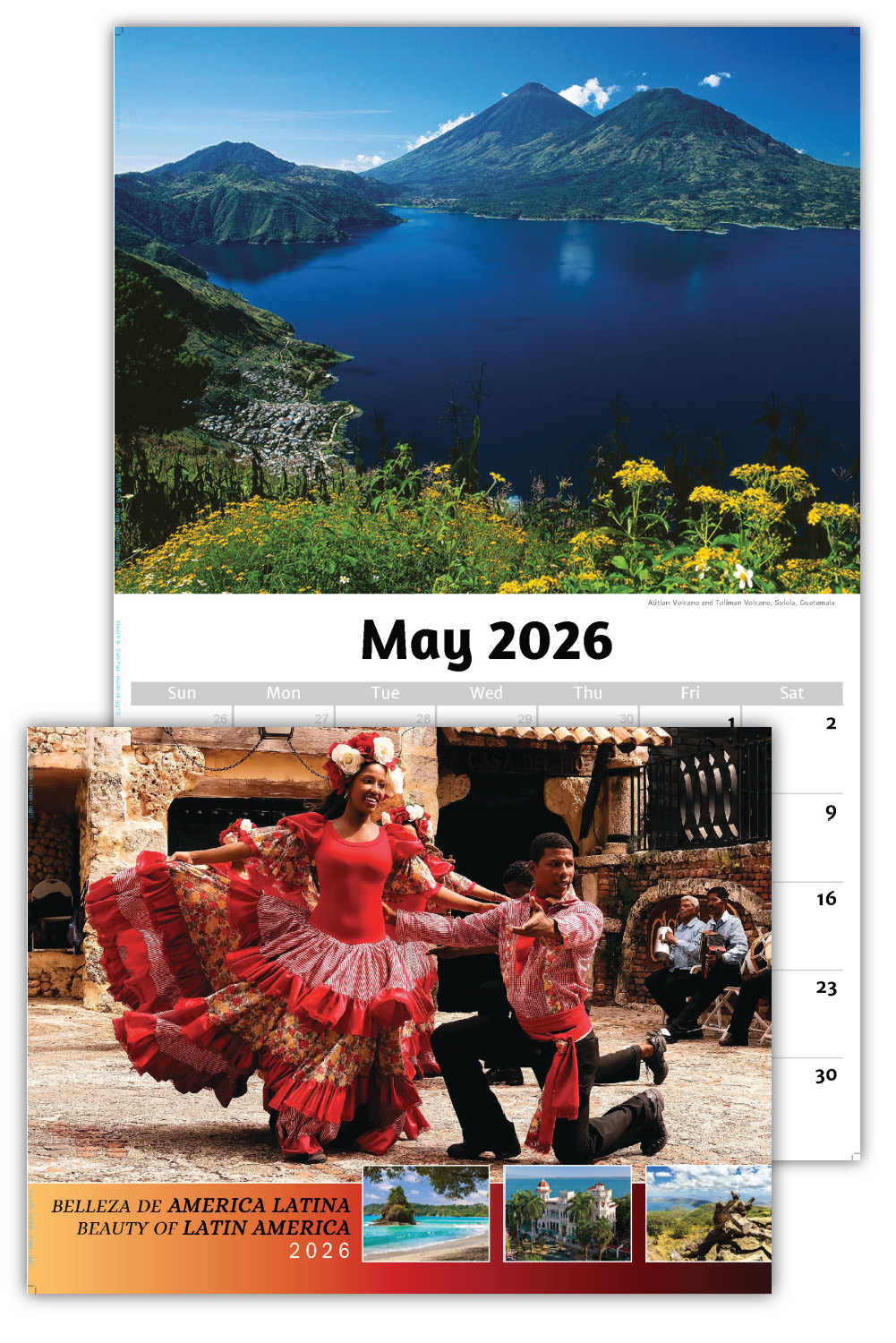 2026 Beauty of Latin America wall calendar
