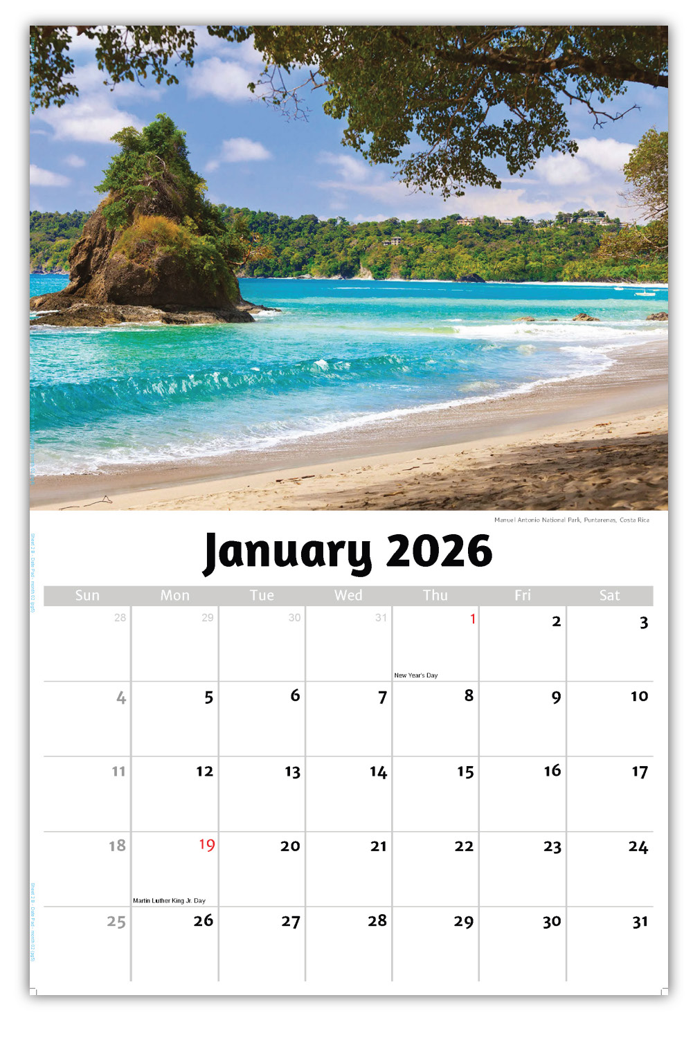 2026 Beauty of Latin America wall calendar