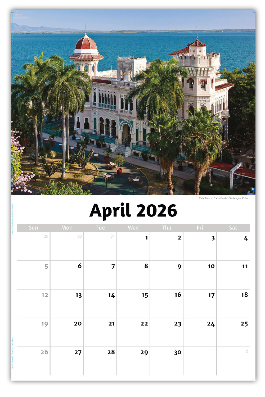 2026 Beauty of Latin America wall calendar