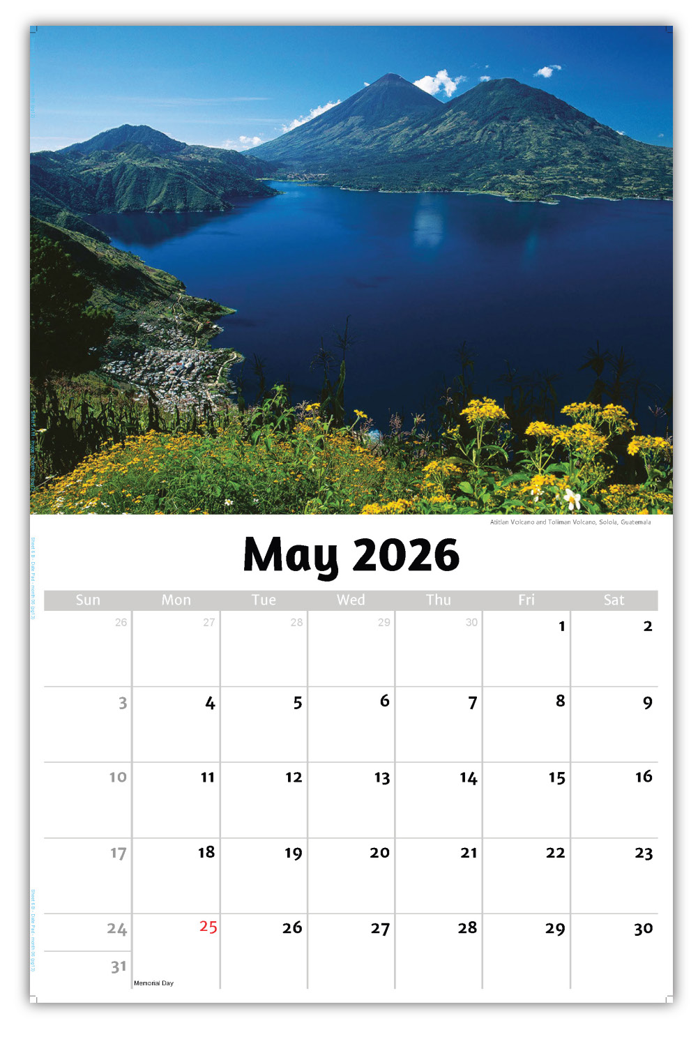2026 Beauty of Latin America wall calendar