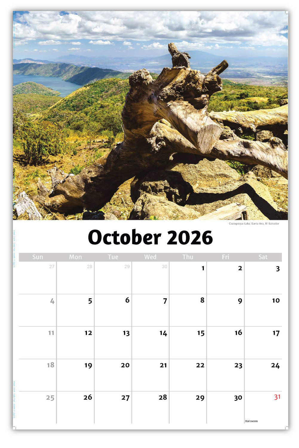 2026 Beauty of Latin America wall calendar