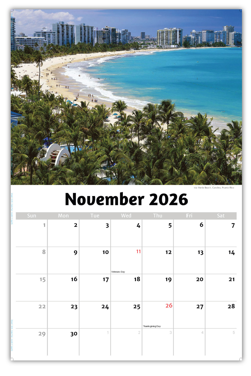 2026 Beauty of Latin America wall calendar