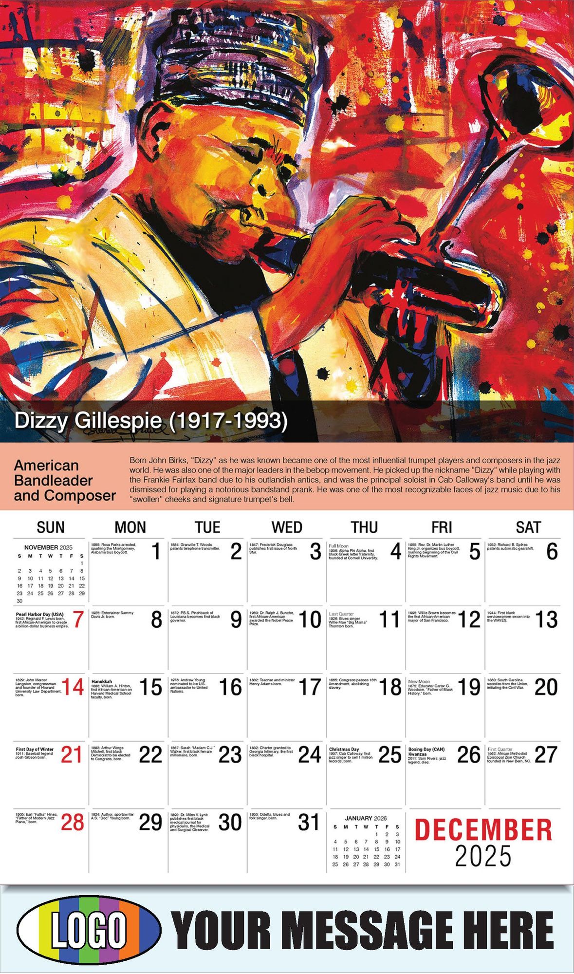 2026 Black History Business Promotional Calendar