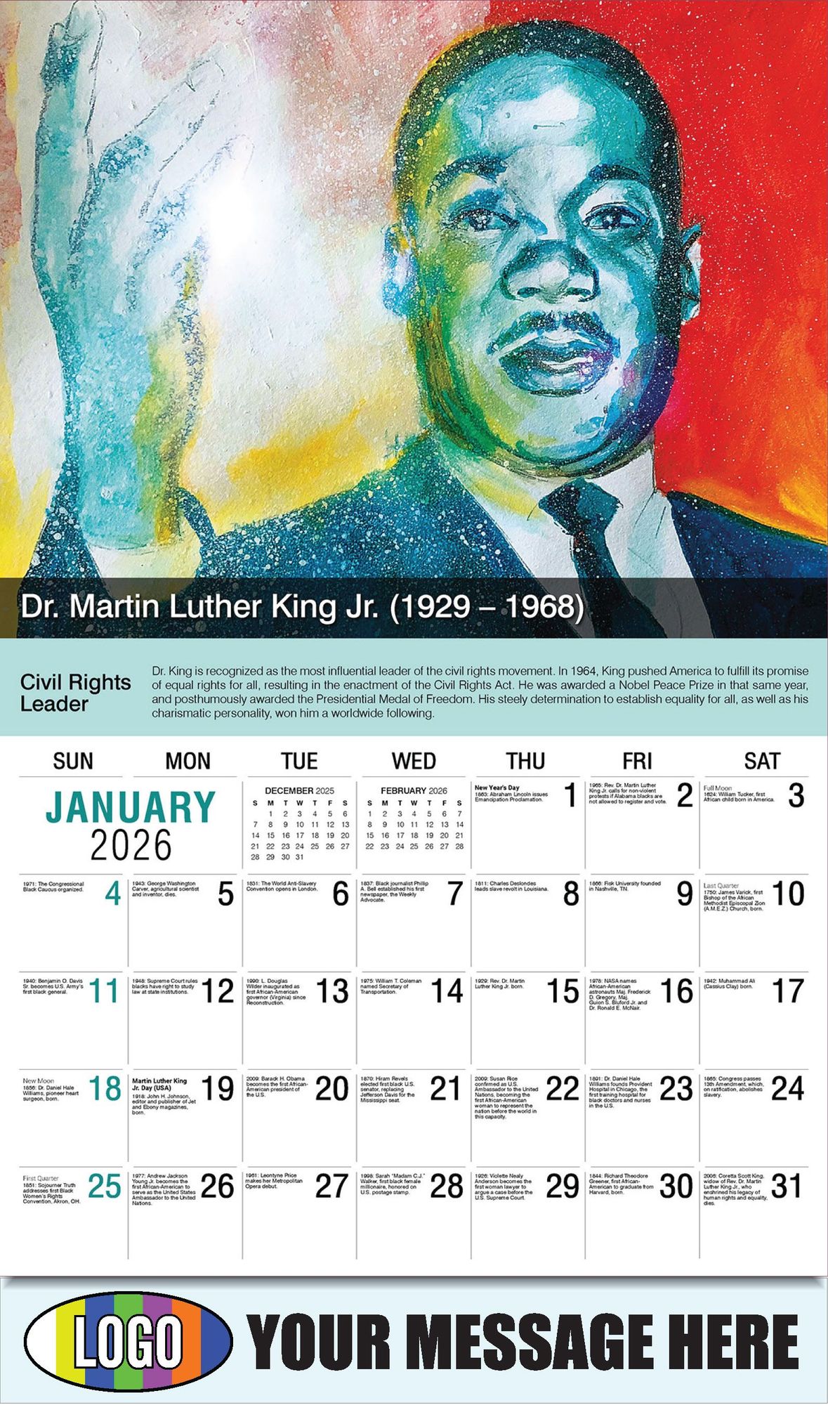 2026 Black History Business Promotional Calendar