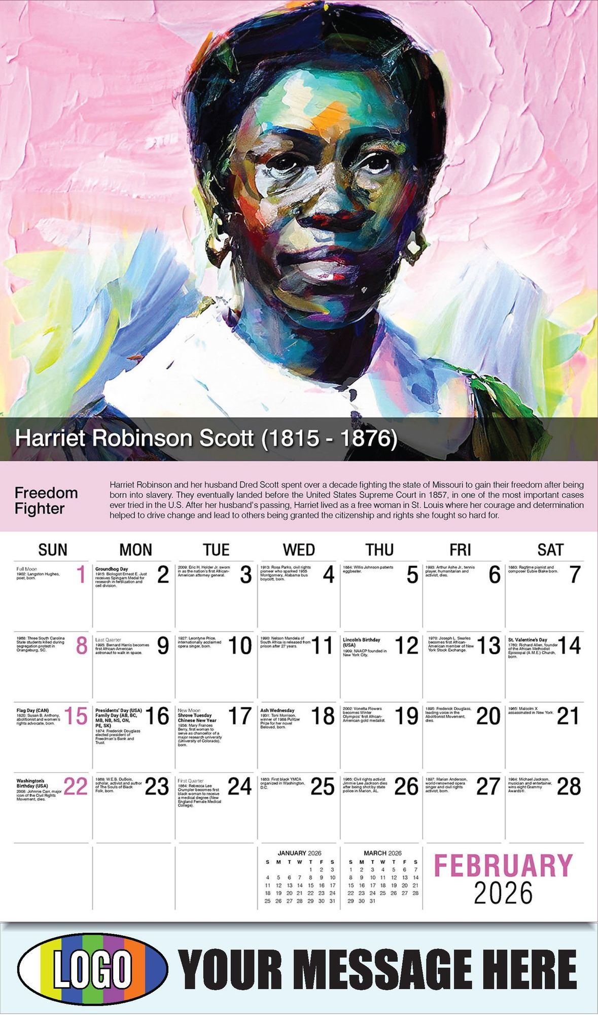 2026 Black History Business Promotional Calendar