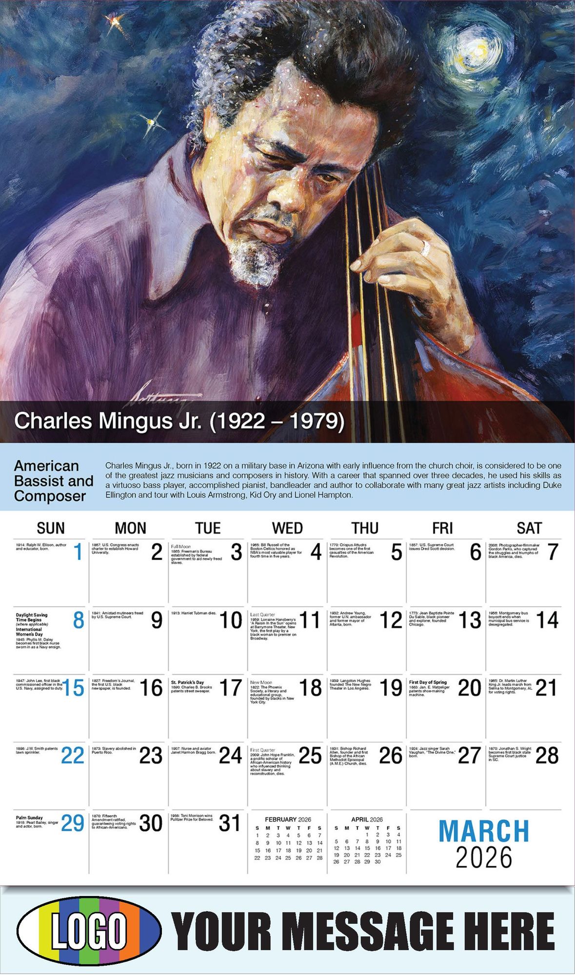 2026 Black History Business Promotional Calendar