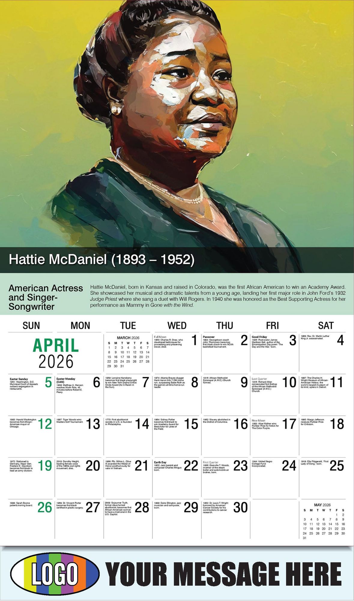 2026 Black History Business Promotional Calendar