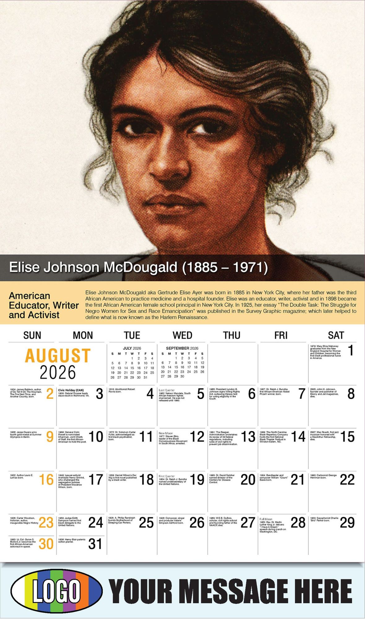 2026 Black History Business Promotional Calendar