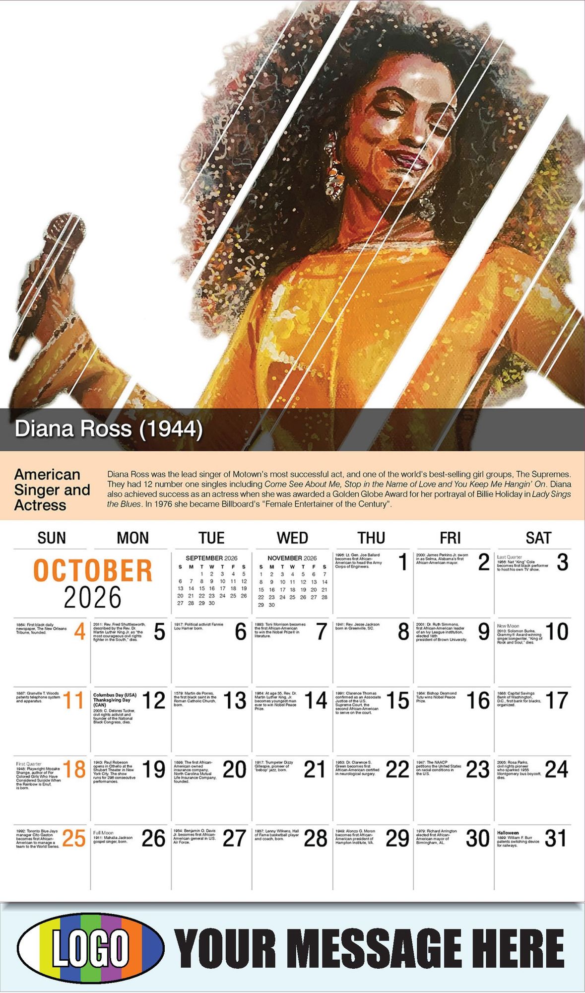 2026 Black History Business Promotional Calendar