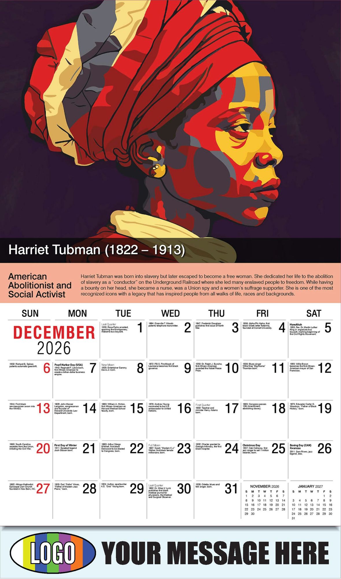 2026 Black History Business Promotional Calendar