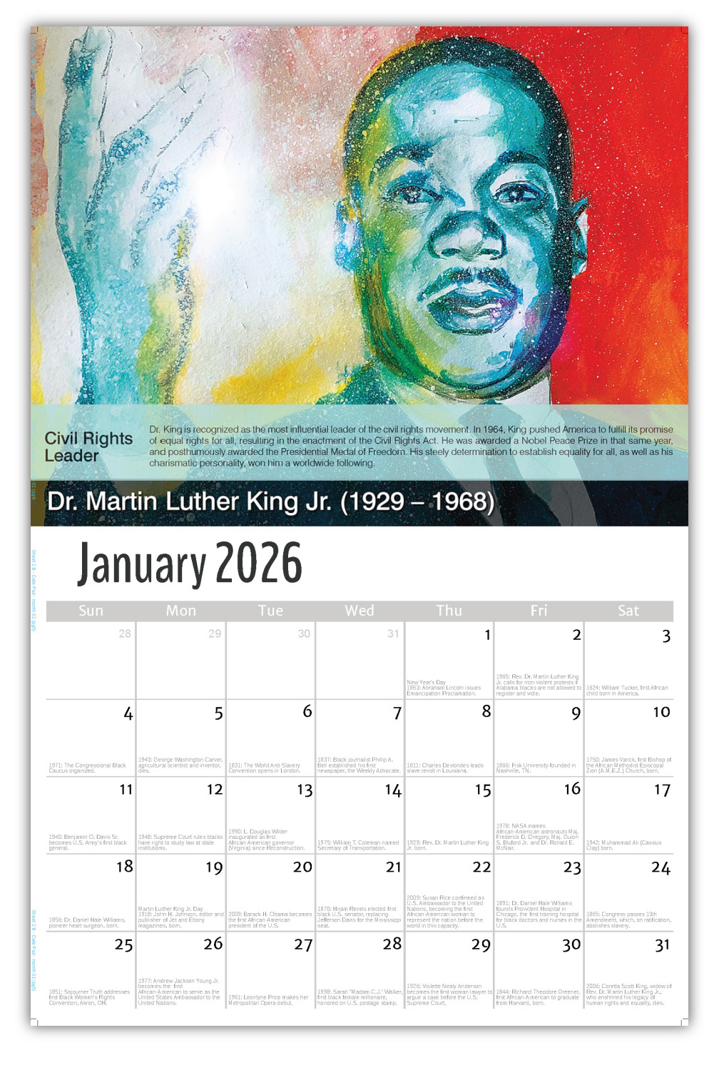 2026 Black History wall calendar