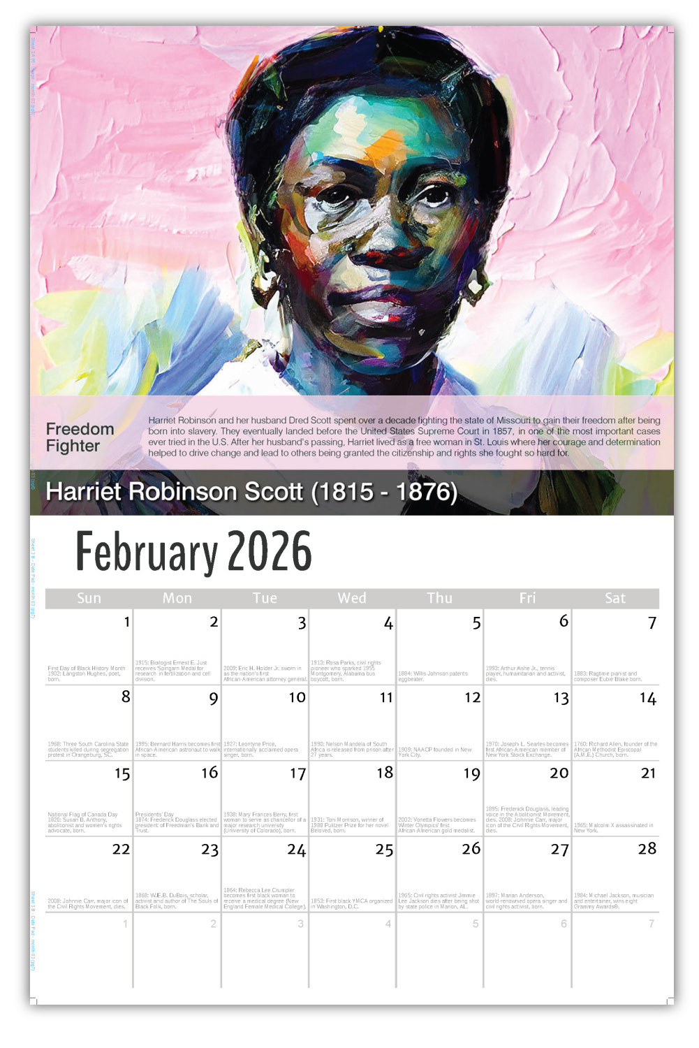 2026 Black History wall calendar