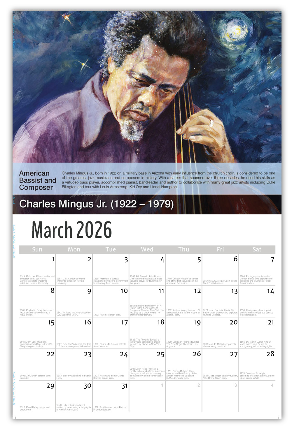 2026 Black History wall calendar