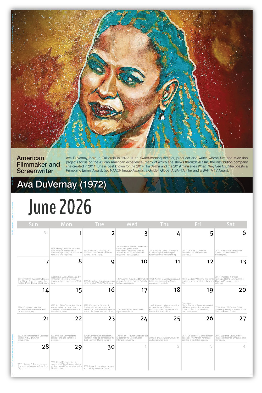 2026 Black History wall calendar
