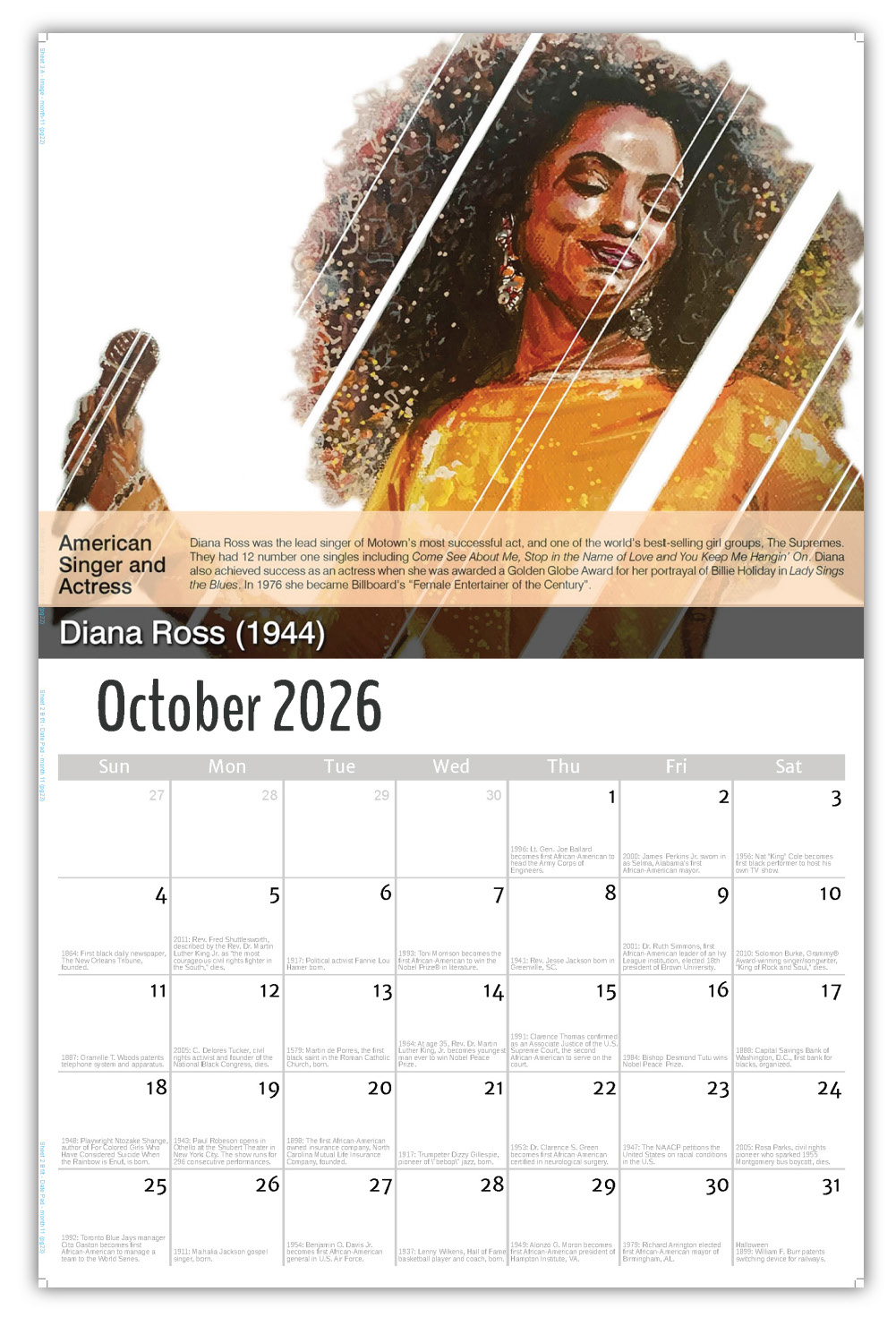 2026 Black History wall calendar