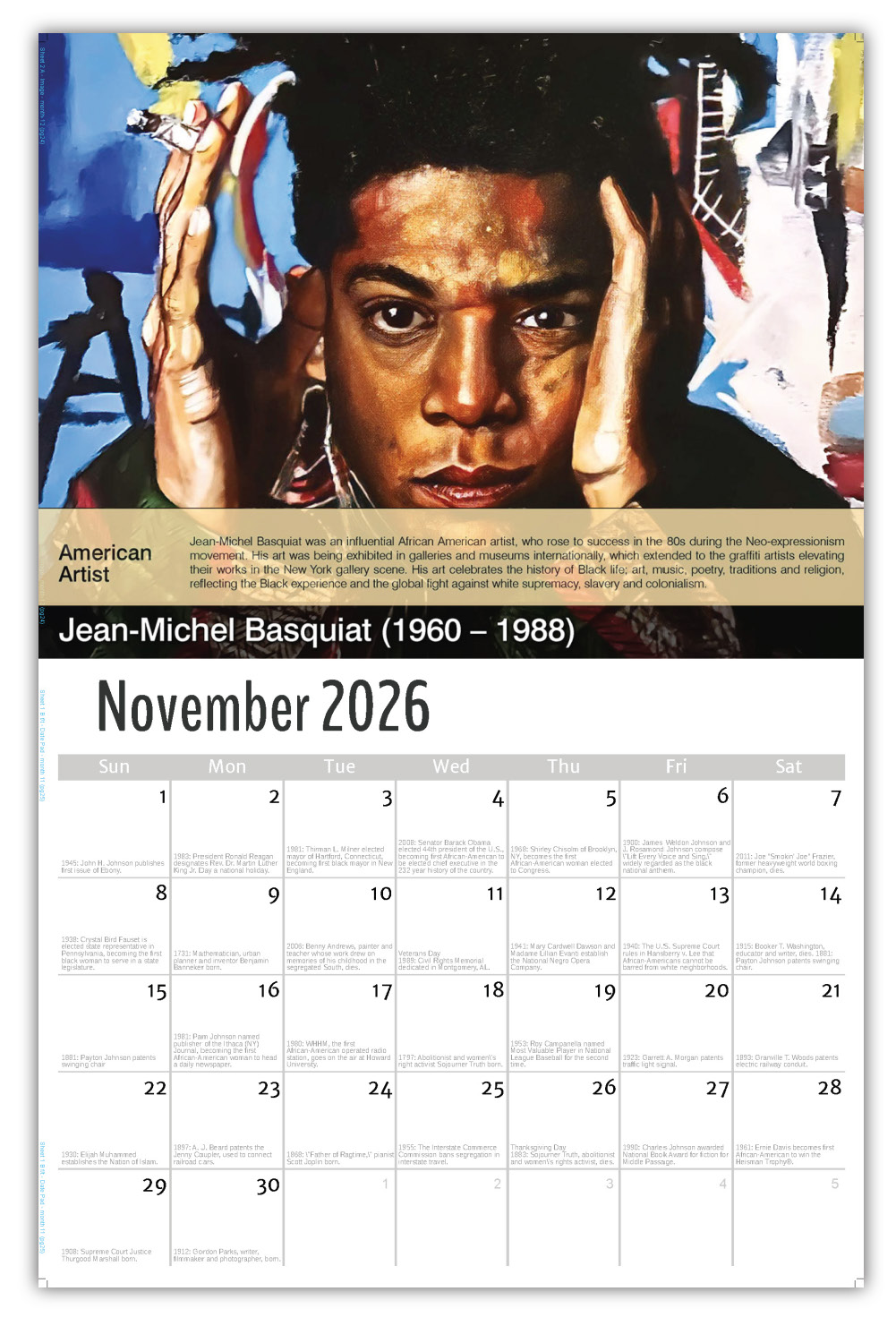 2026 Black History wall calendar