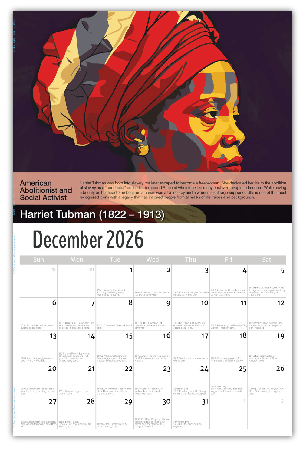 2026 Black History wall calendar