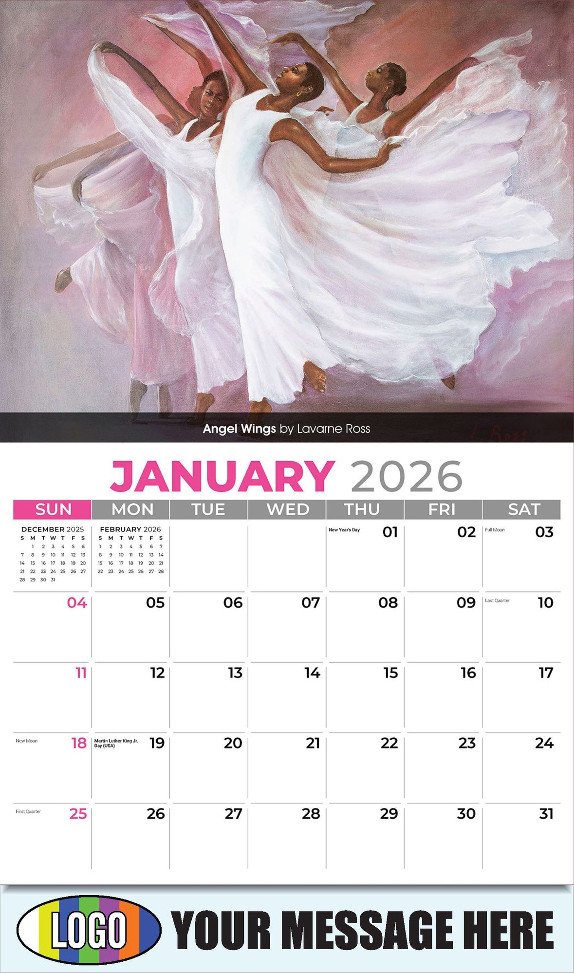 2026 Celebration of African-American Art Business Promotional Calendar