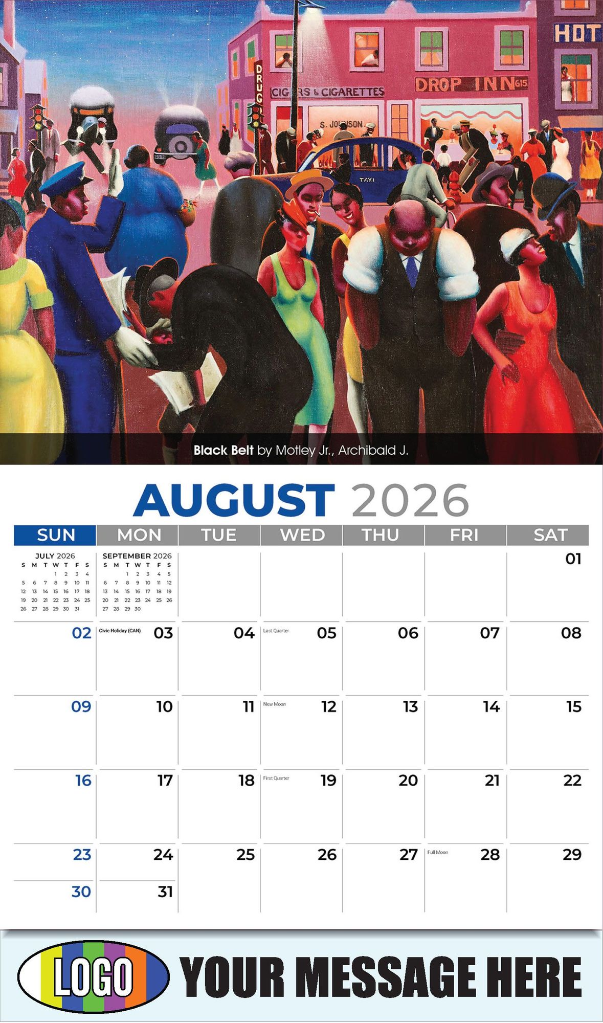 2026 Celebration of African-American Art Business Promotional Calendar