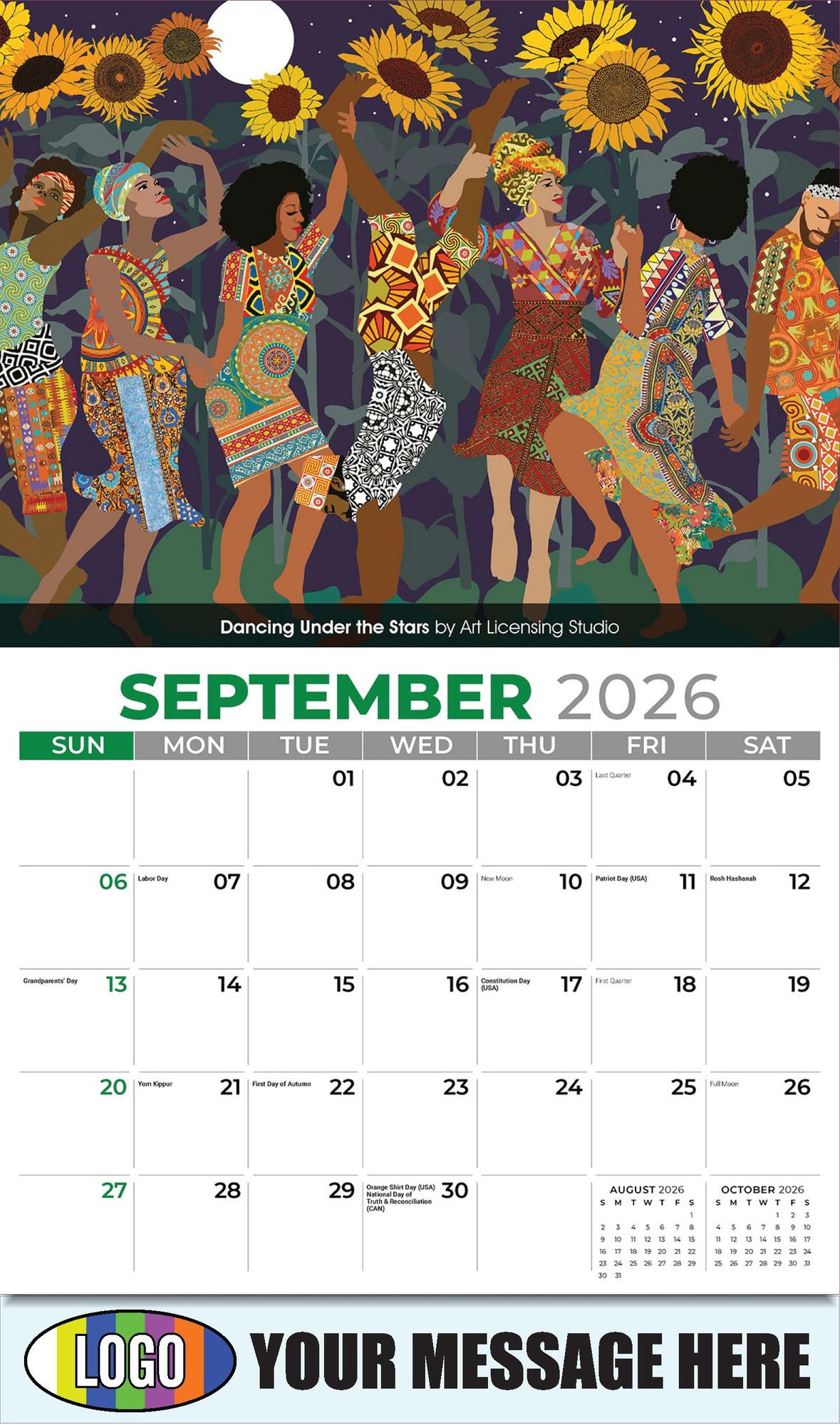 2026 Celebration of African-American Art Business Promotional Calendar