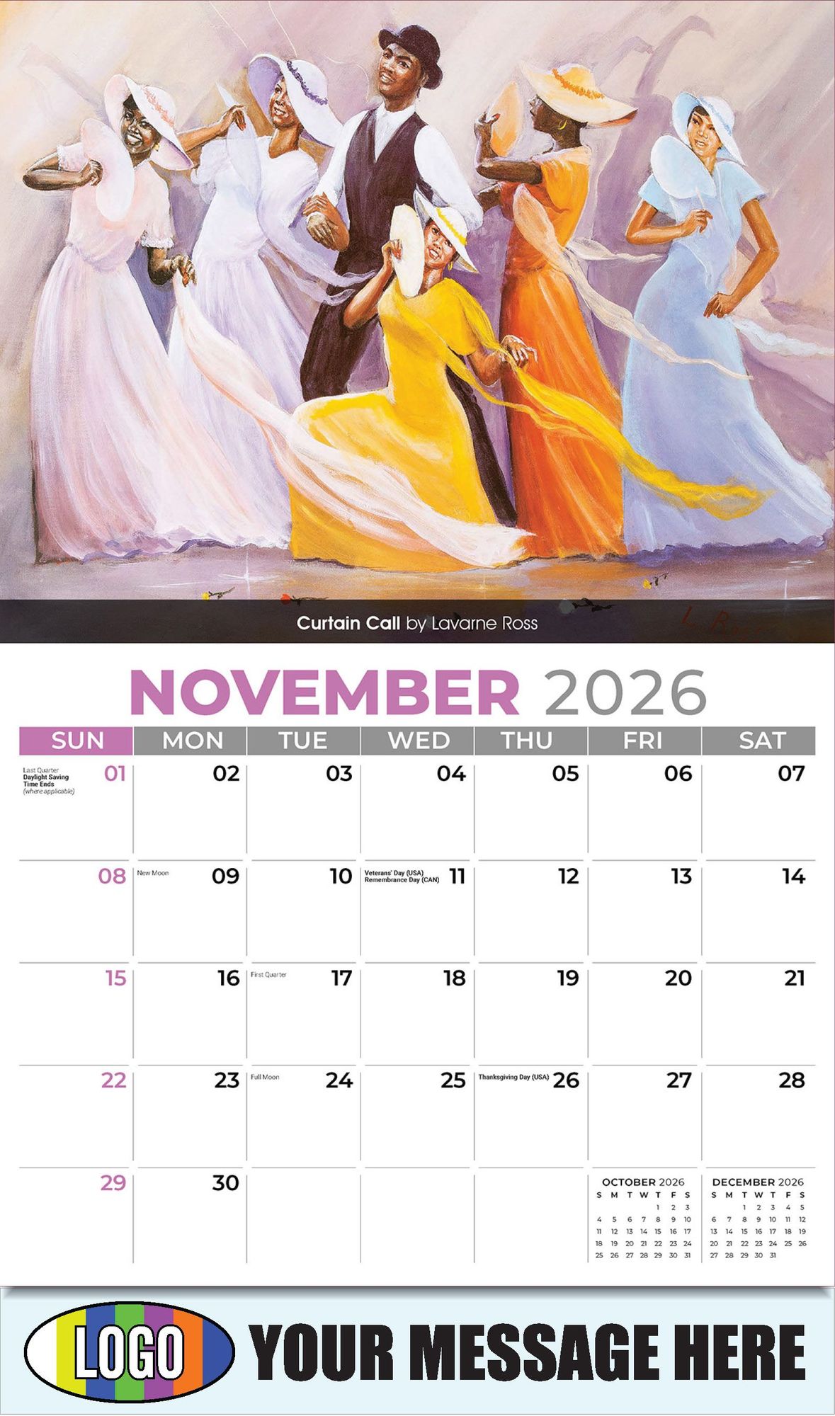 2026 Celebration of African-American Art Business Promotional Calendar
