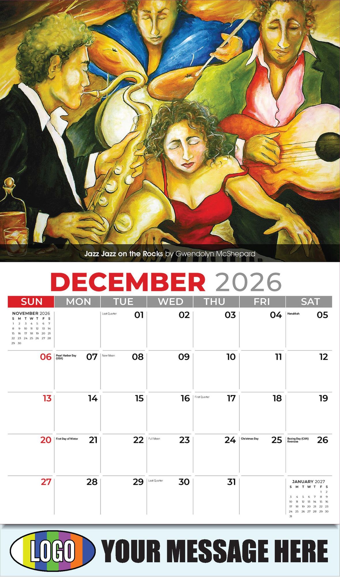 2026 Celebration of African-American Art Business Promotional Calendar