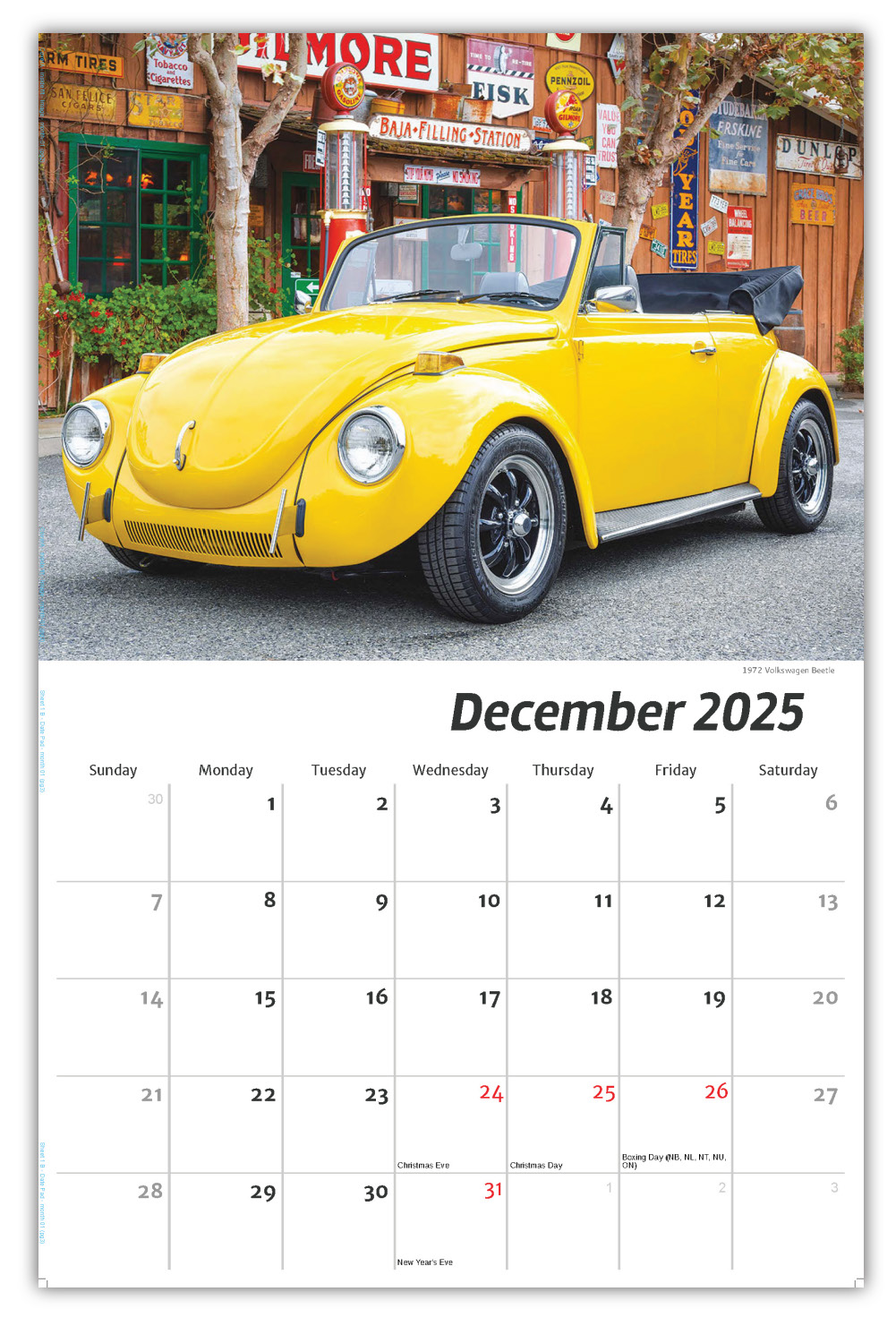 2026 Classic Cars wall calendar